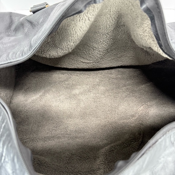 Brantley Gilbert Black Real Buffalo Leather Sherpa Lined Travel Duffle Bag - Picture 8 of 10